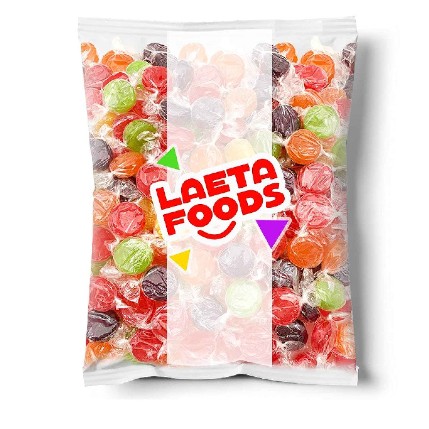 Assorted Fruit Discs | 1 Pound Bag - Approx. 70 Count | Hard Candy | Picnic Basket Treat