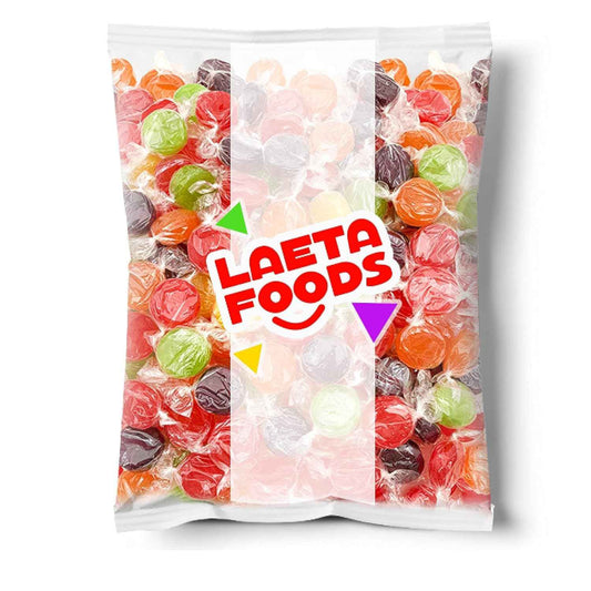 Assorted Fruit Discs | 1 Pound Bag - Approx. 70 Count | Hard Candy | Picnic Basket Treat