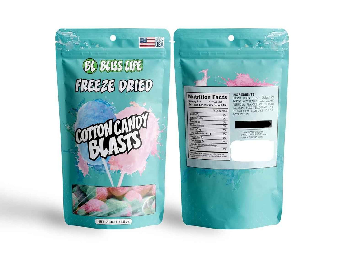 Bliss Life Freeze Dried Candy Variety Pack for School Snacks and Playdate Treats, 1.5oz Kid-Friendly Crunchy Bags
