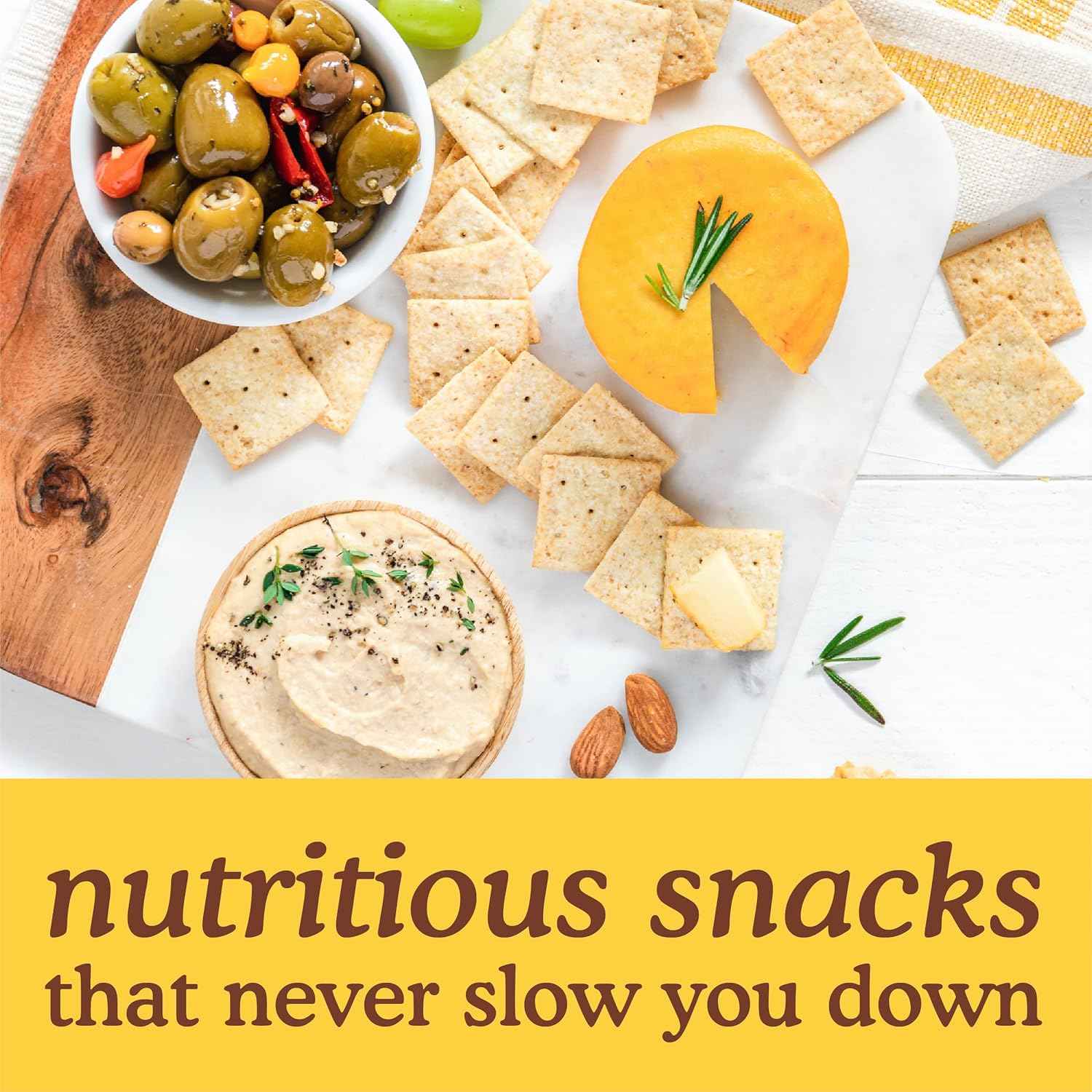Simple Mills Almond Flour Crackers – Farmhouse Cheddar Gluten-Free Lunchbox Snack for School and After-School Family Stations