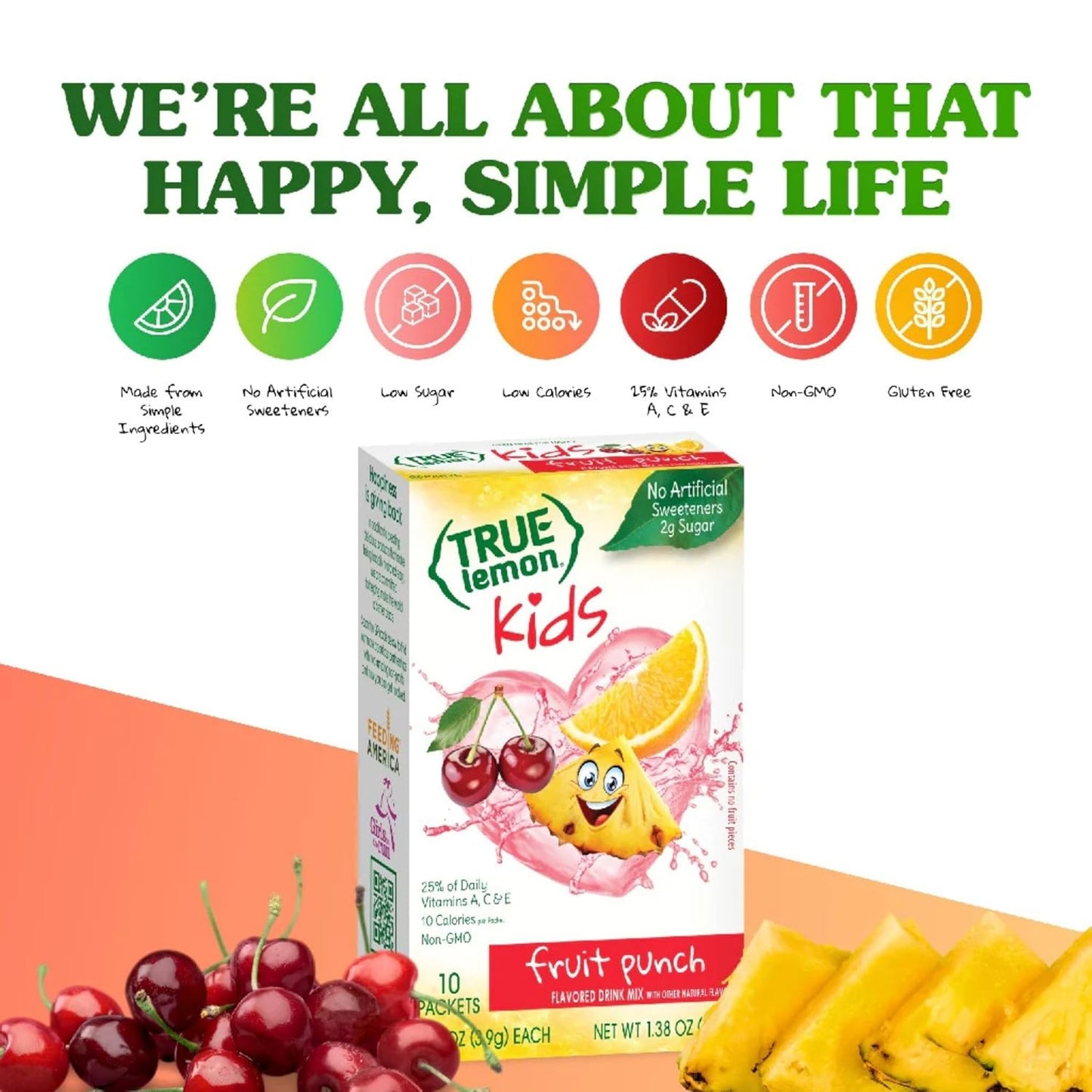 five flavor variants: fruit punch, groovy grape, strawberry banana, crisp apple, wild watermelon