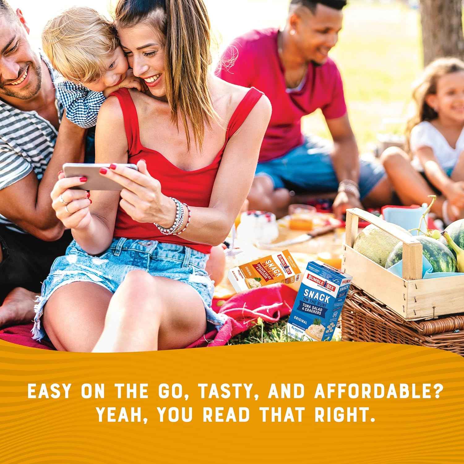 Bumble Bee Snack on the Run Chicken Salad Kit – Shelf-Stable Lunch for Bike Paths and Road Trips, No Refrigeration Needed