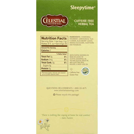 Celestial Seasonings Caffeine Free Chamomile Herbal Tea Cozy Birthday Gift for Mom and Women Friends