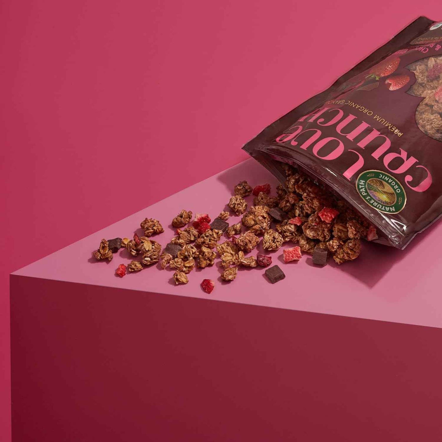 Nature's Path Love Crunch Dark Chocolate & Red Berries Granola – Mindful Morning Snack for Clean-Label Wellness Routines