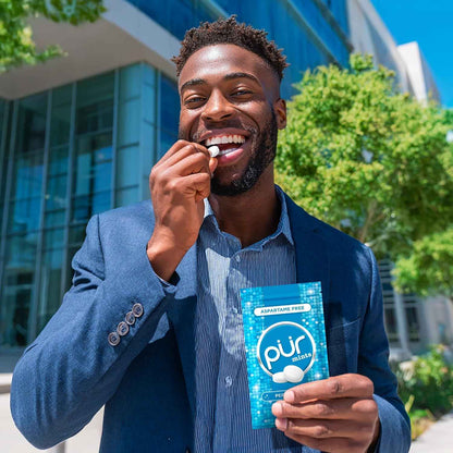 PUR Mints Slim Flip Top Tin – Uncluttered Pocket Friendly Mints for Intentional Carry and Clean Living