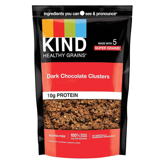 KIND Healthy Grains Dark Chocolate Granola – Mindful Pantry Snack for Clean Eating Routines, 10g Plant Protein Per Serving