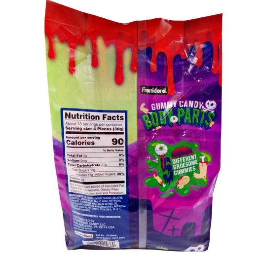 Frankford Halloween Gummy Candy Body Parts (50 Count) – Driveway Trick-or-Treat Station Candy for Halloween Night