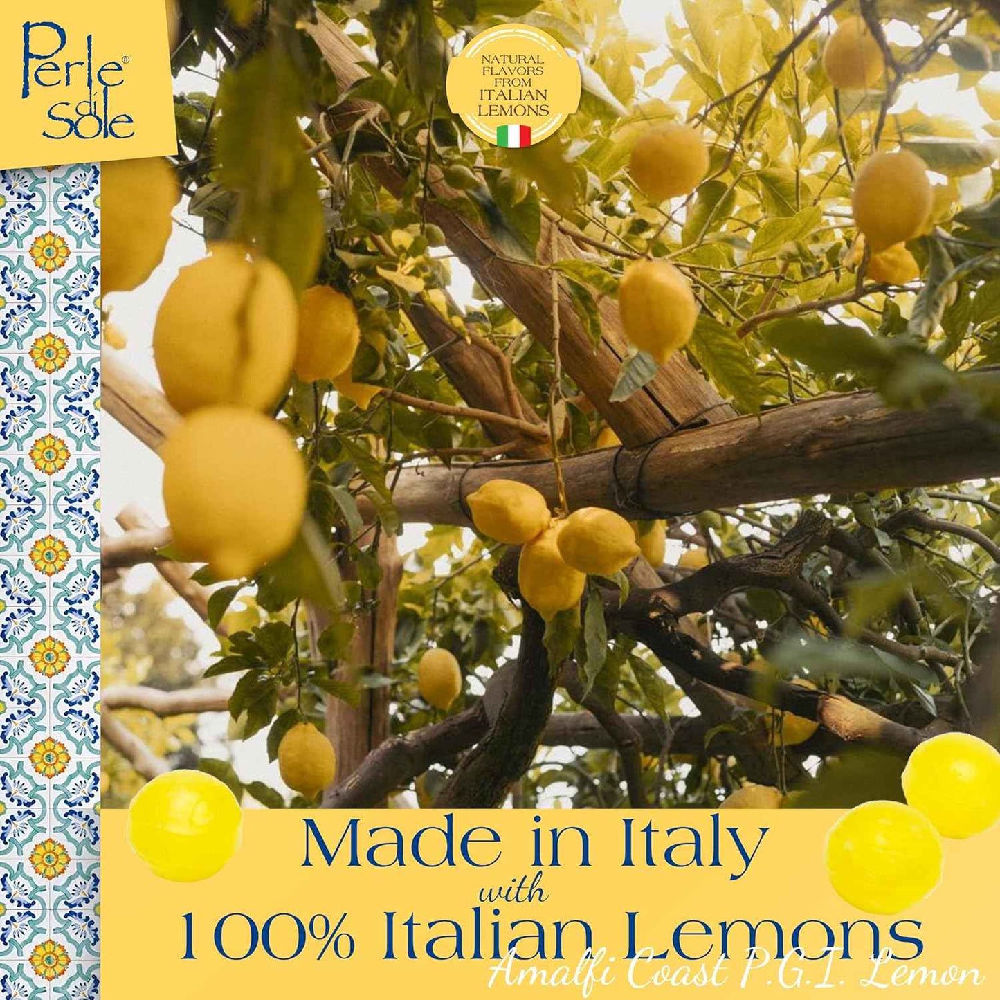 Perle di Sole Amalfi Coast P.G.I. Lemon Drops – Imported Gourmet Candy for the Curated Pantry