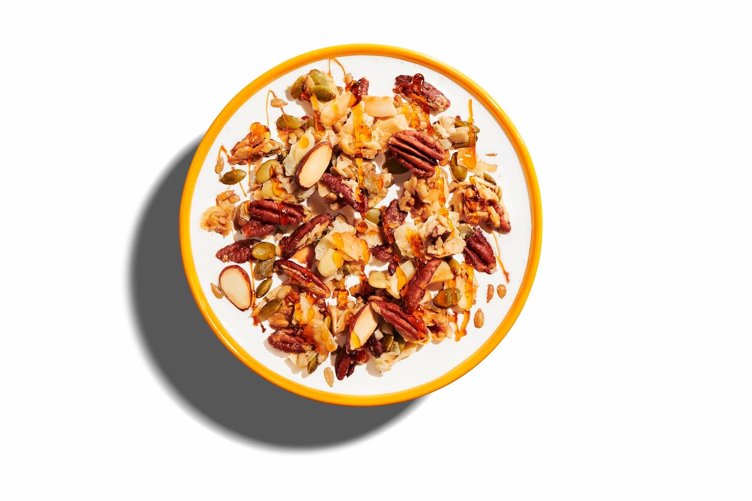 flaked granola texture suitable for both dry snacking and milk/smoothie applications