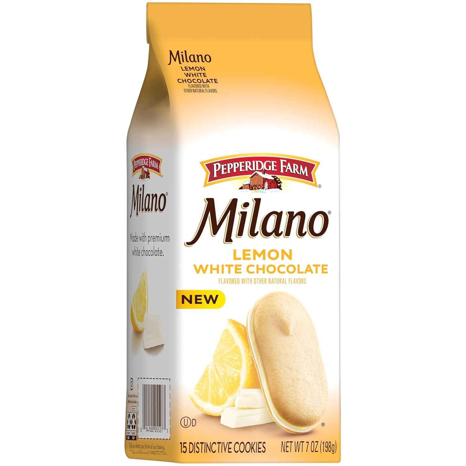Pepperidge Farm Milano White Chocolate Lemon Cookies – Elegant Hostess Gift for Dinner Parties and Holiday Cookie Trays