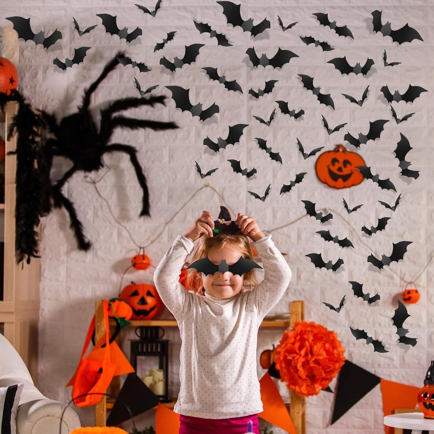 flat-packed format for compact shipping and storage between halloween seasons