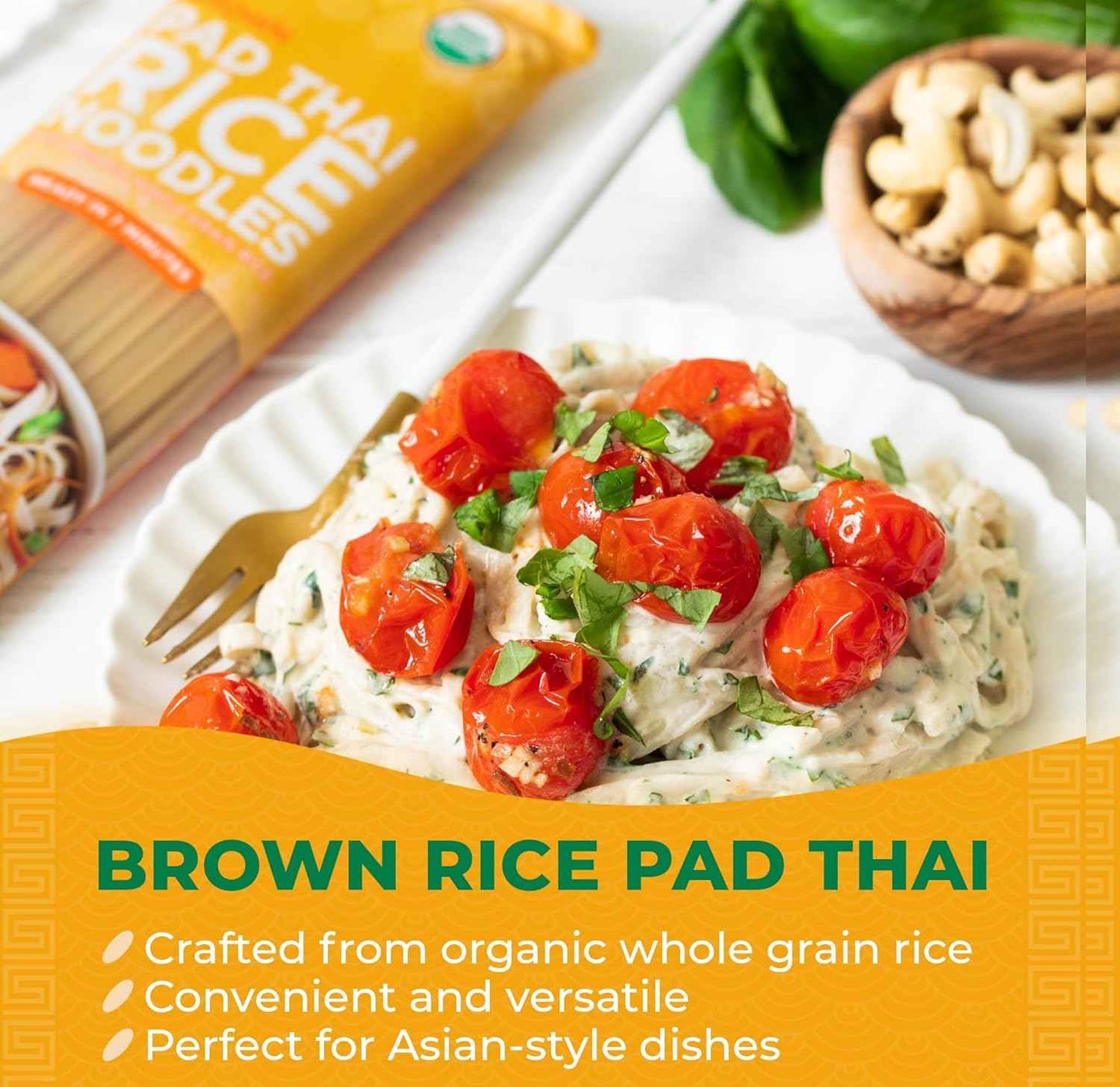 Lotus Foods Organic Brown Rice Pad Thai Noodles - Thoughtful Housewarming Gift for Home Cooking Lovers