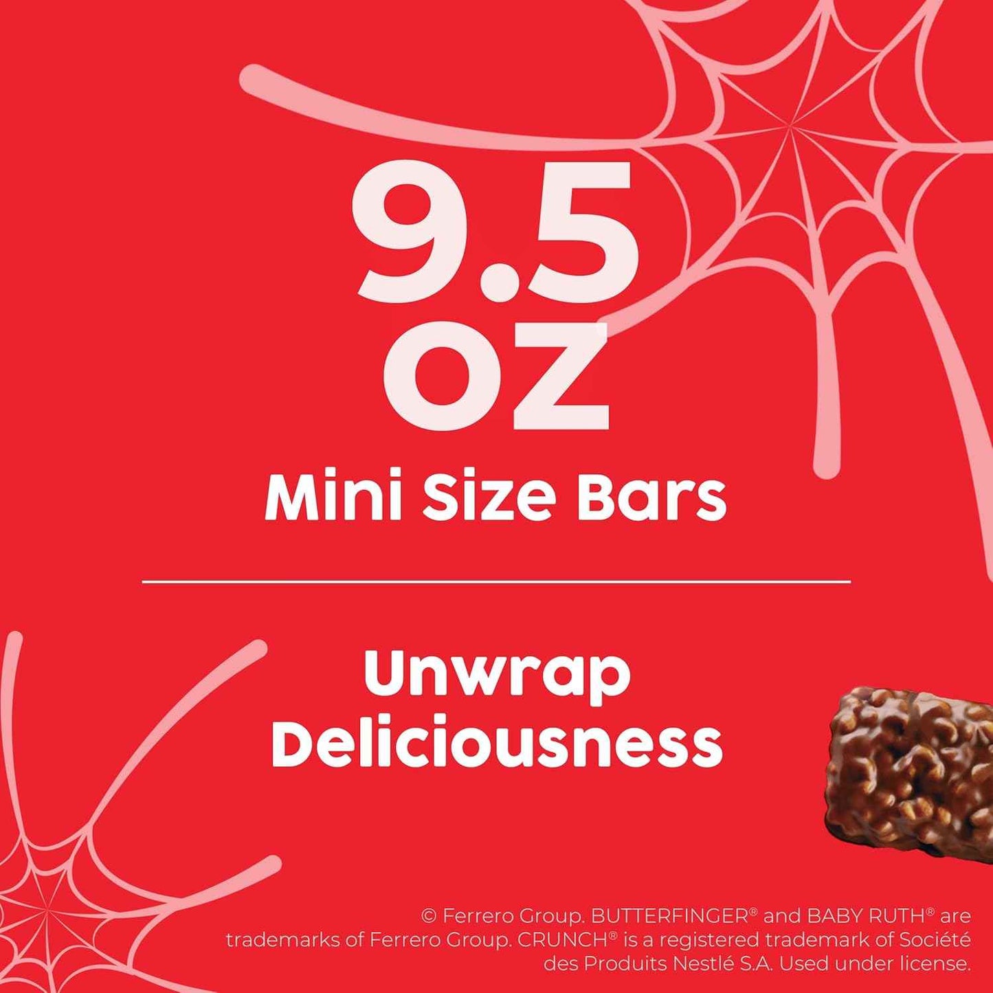 Butterfinger, CRUNCH and Baby Ruth Minis Individually Wrapped Variety – Lunch Box Treats and Backpack Snacks for School Age Kids