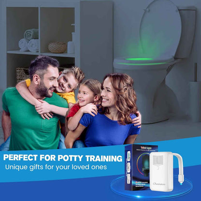 LuminoBowl Toilet Night Light – Flameless Motion Activated Bathroom Light for Elderly and Kids Night Safety
