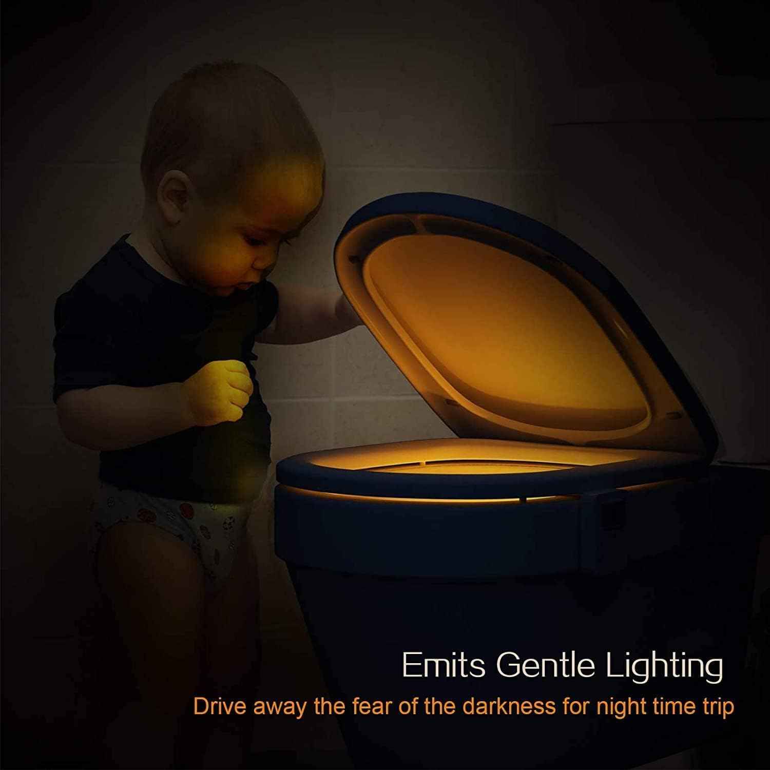 Chunace Motion Activated Toilet Night Light 3 Pack – Funny White Elephant Christmas Stocking Stuffer Gadget for Men, Kids, and Coworkers