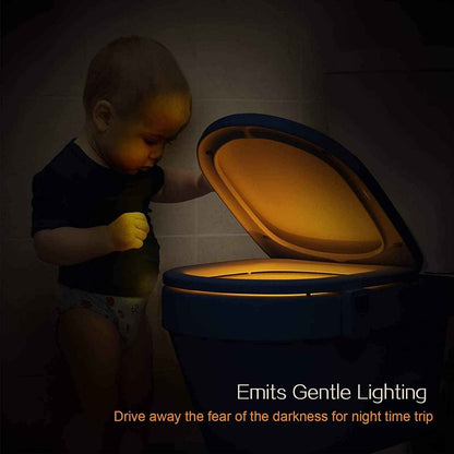 Chunace Motion Activated Toilet Night Light 3 Pack – Funny White Elephant Christmas Stocking Stuffer Gadget for Men, Kids, and Coworkers