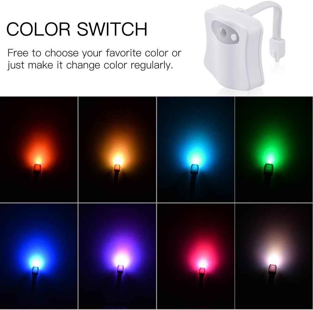 ZEZHOU Toilet Night Light 2 Pack – Fall Prevention Motion Sensor Light for Elderly Seniors, Nighttime Bathroom Safety for Aging Parents
