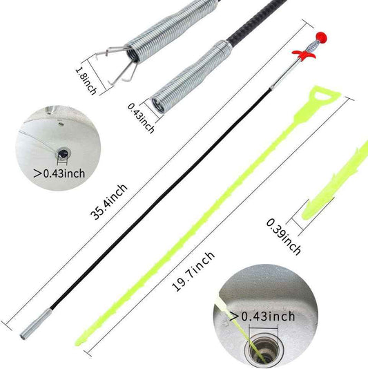 DR.PEN 35.4 in Drain Snake Tool – No Harsh Chemicals Needed for Safe Unclogging