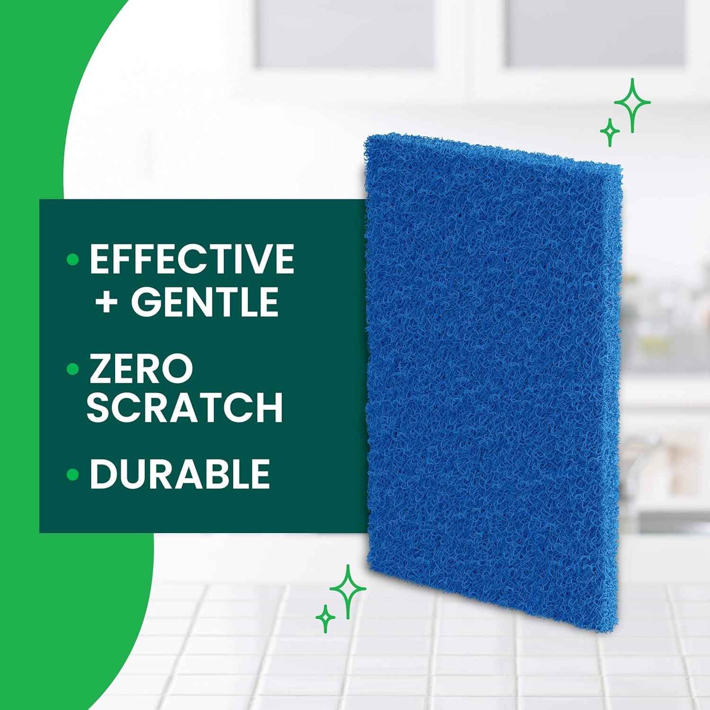 Scotch-Brite Zero Scratch Scouring Pad – Mindful Kitchen Cleaning Essential for Nonstick Pots, Glassware, and Bakeware