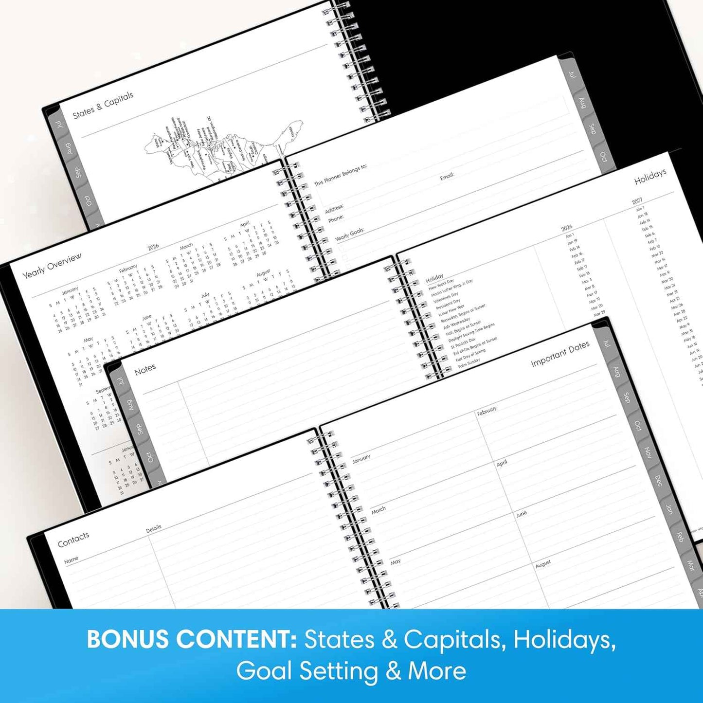 Blue Sky 2026-2027 Weekly & Monthly Planner, Family-Friendly Back-to-School Supply for Middle School and High School Teens