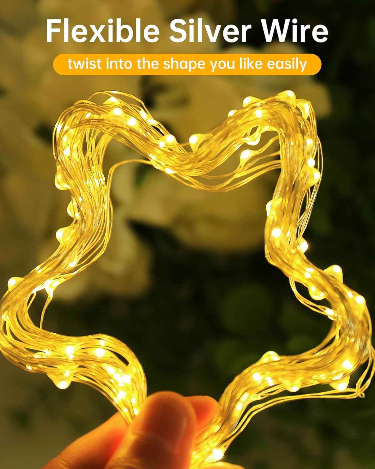 Blingstar USB Fairy Lights – Waterproof Patio String Lights IP44, 66ft 2-Pack for Outdoor Dining