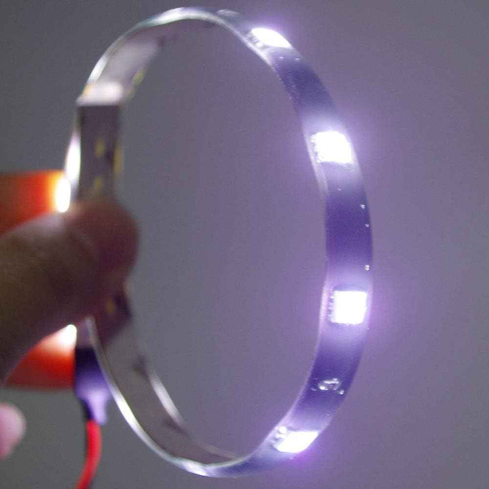 DC 12V 1Ft 12-LED Strip – Kid-Friendly Bedroom and Reading Nook Mood Light, Cool-Touch Peel-and-Stick