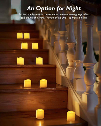 Homemory LED Votive Candles – Housewarming Gift for Her with Remote Control and Cozy Warm Glow
