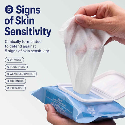Cetaphil Face and Body Wipes – Gentle Nightly Cleansing Cloths for Sensitive Skin Self-Care Rituals
