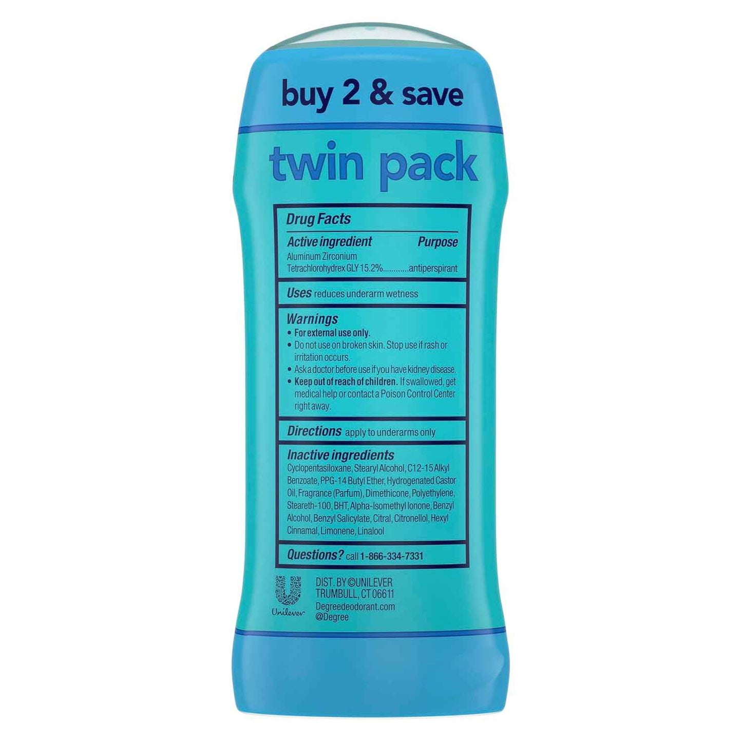 Degree Shower Clean Antiperspirant Stick for Women – Nightly Self-Care Ritual with 48-Hour Rose and Jasmine Freshness, Twin Pack 2.6 oz