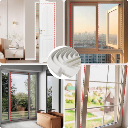 FoamGuard V-Shaped Weather Stripping – Garage Entry Door Seal for Wind Rain and Dust Protection, All-Season Outdoor Use