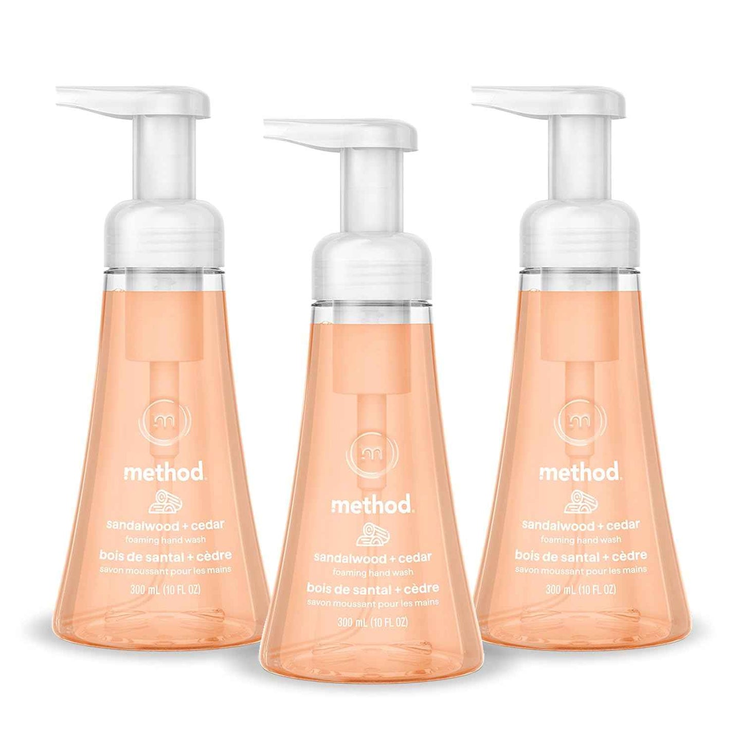 Method Foaming Hand Wash Sandalwood Cedar – Thoughtful Housewarming Gift for New Homeowners, 3 Pack Woodsy Hand Soap Set