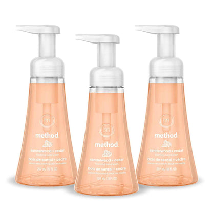 Method Foaming Hand Wash Sandalwood Cedar – Thoughtful Housewarming Gift for New Homeowners, 3 Pack Woodsy Hand Soap Set