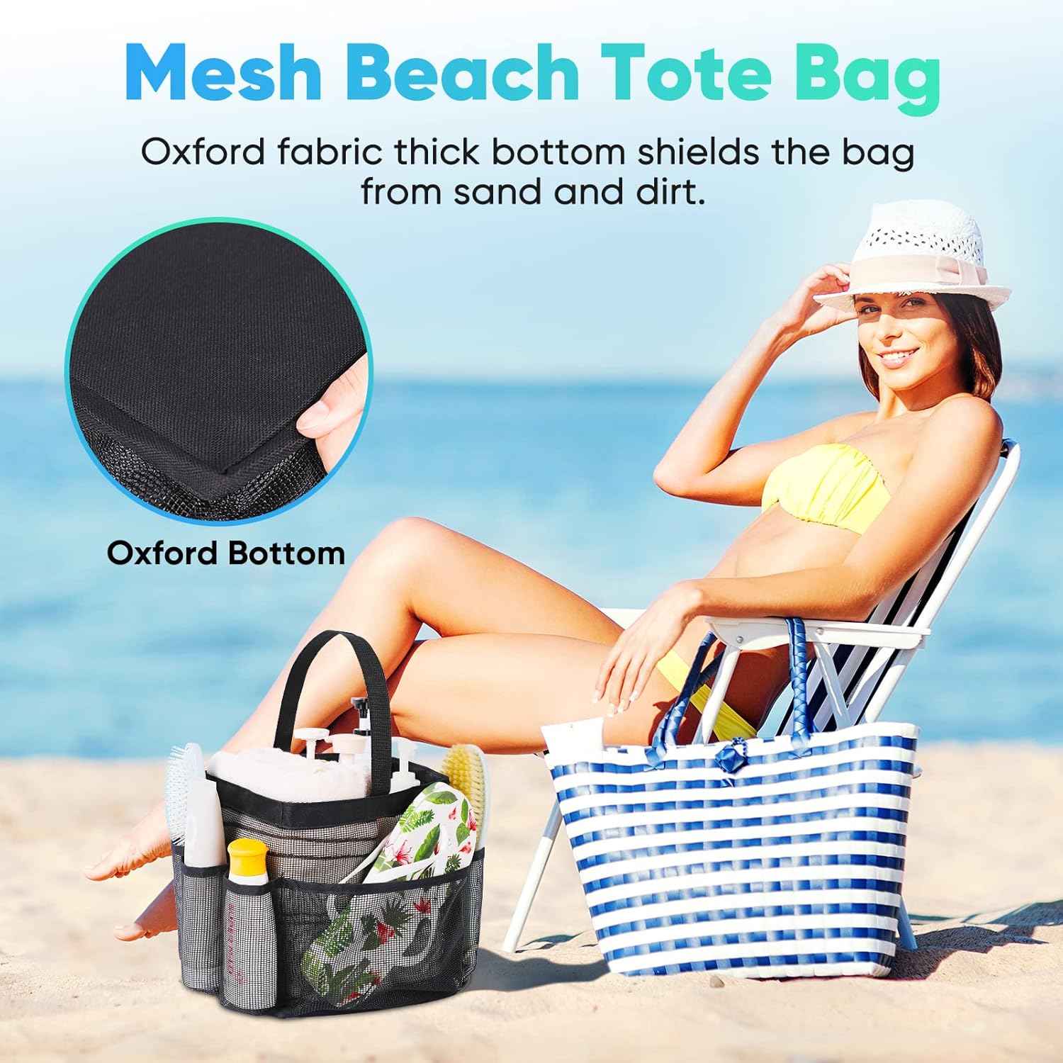 EUDELE Mesh Shower Caddy for College – Romantic Valentine's Day Gift for Her, Foldable Beach and Gym Organizer