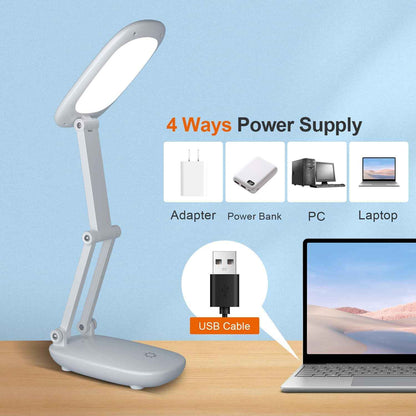 Glowave FoldPro Slim Lamp – Nightstand Reading Light, Neutral White in a Folding Two-Bracket Design