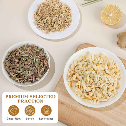 FullChea Lemon Ginger Herbal Tea – Elegant Housewarming Present for the Tea Lover in Your Life