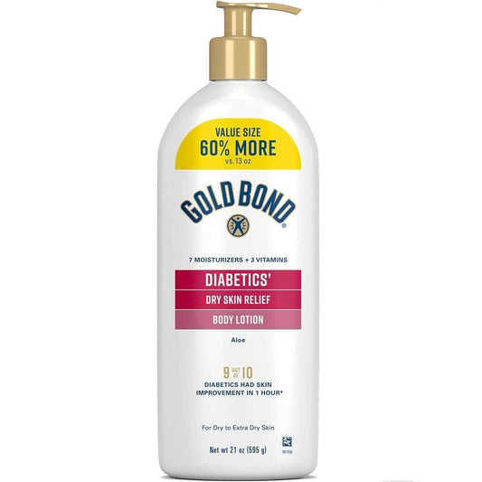 Gold Bond Diabetics' Dry Skin Relief Lotion 21 fl oz – Holiday Stocking Stuffer for Elderly Parents