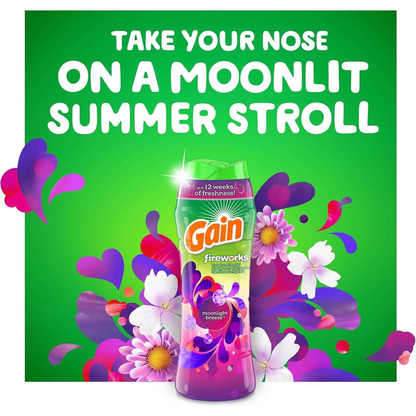 Gain In-Wash Laundry Scent Booster Beads Moonlight Breeze Scent for Bedroom Wind-Down and Relaxation Ritual