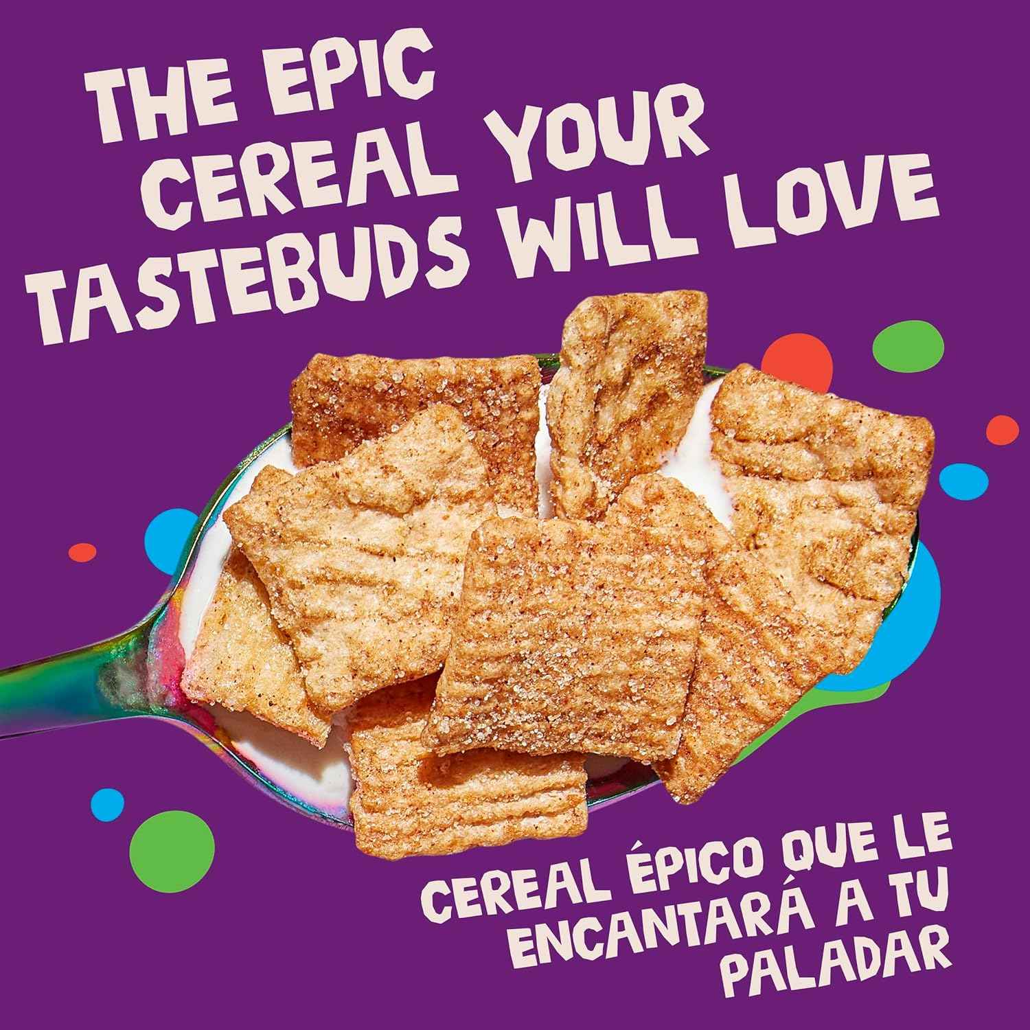 Cinnamon Toast Crunch Fortified Cereal with 12 Vitamins and Calcium, 27 oz for Everyday Pantry Nutrition