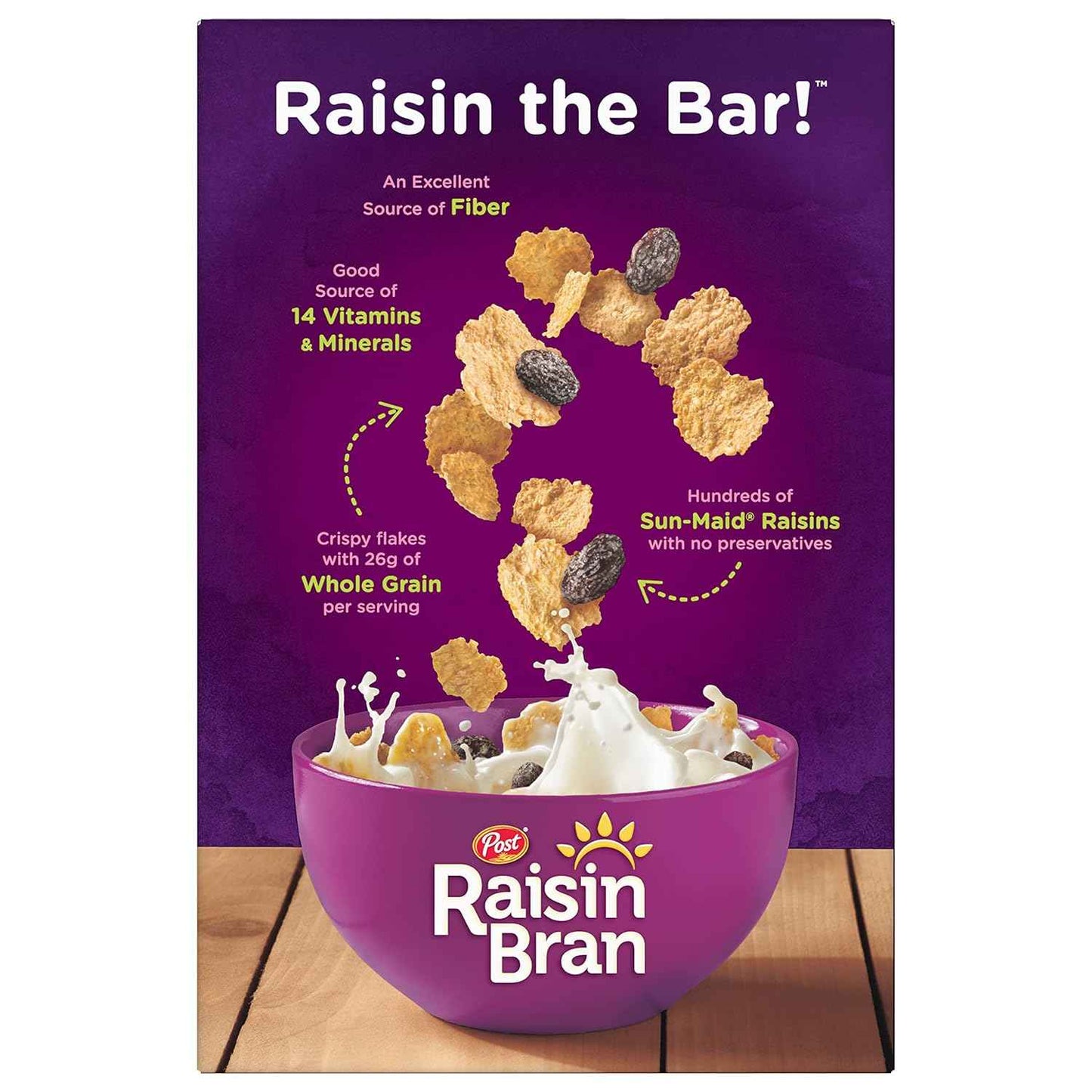 Post Raisin Bran Cereal – Kid-Friendly Whole Grain Breakfast for Family Mornings, 16.6 oz