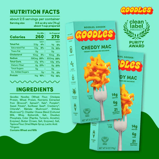 Goodles Cheddy Mac Creamy Cheddar Macaroni - Compact Pantry Staple for Clutter-Free Kitchens