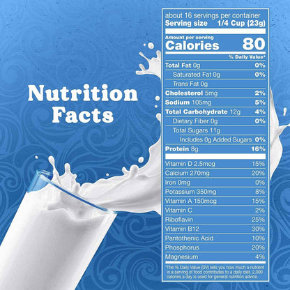 Swiss Miss Nonfat Dry Milk Powder – Long-Lasting Emergency Pantry Supply for Winter Storm and Power Outage Backup