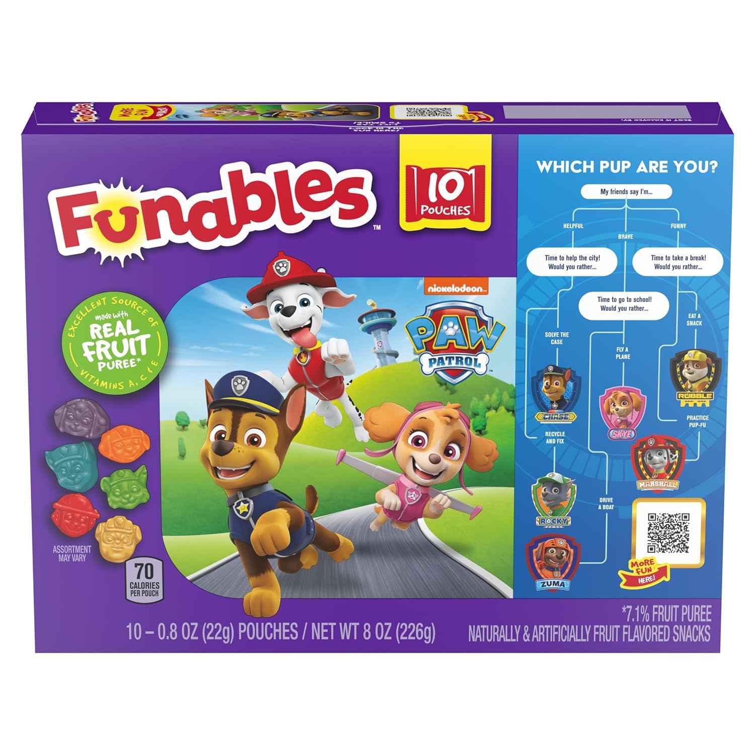 Funables Barbie Fruity Snacks – Gift Bag Treat for Grandparents Visiting the Grandkids, 10 Individually Wrapped Pouches