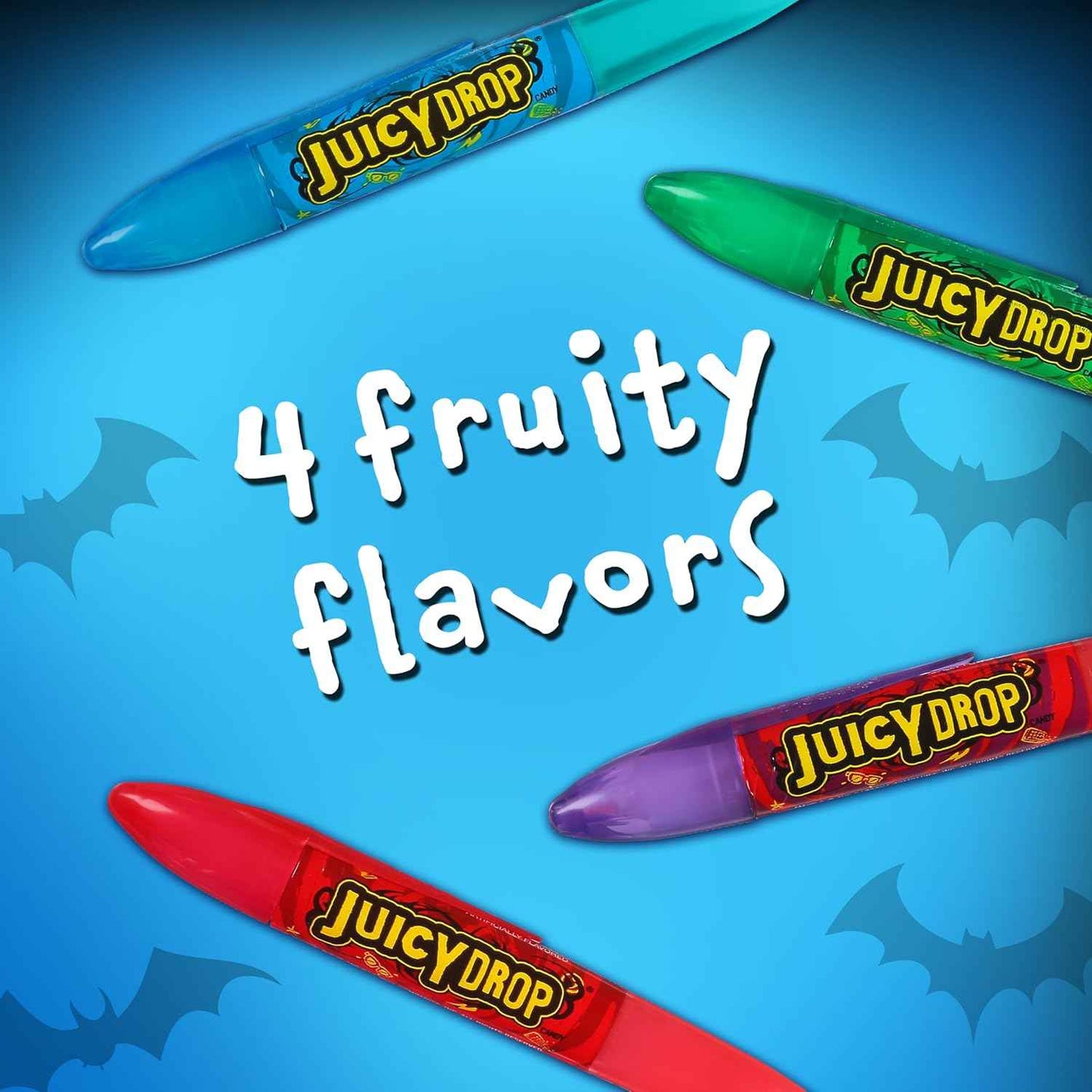 Juicy Drop Sour Gel Pens – Heat-Resistant Trick-or-Treat Candy for Porch Bowls, 12 Pack Assorted Flavors