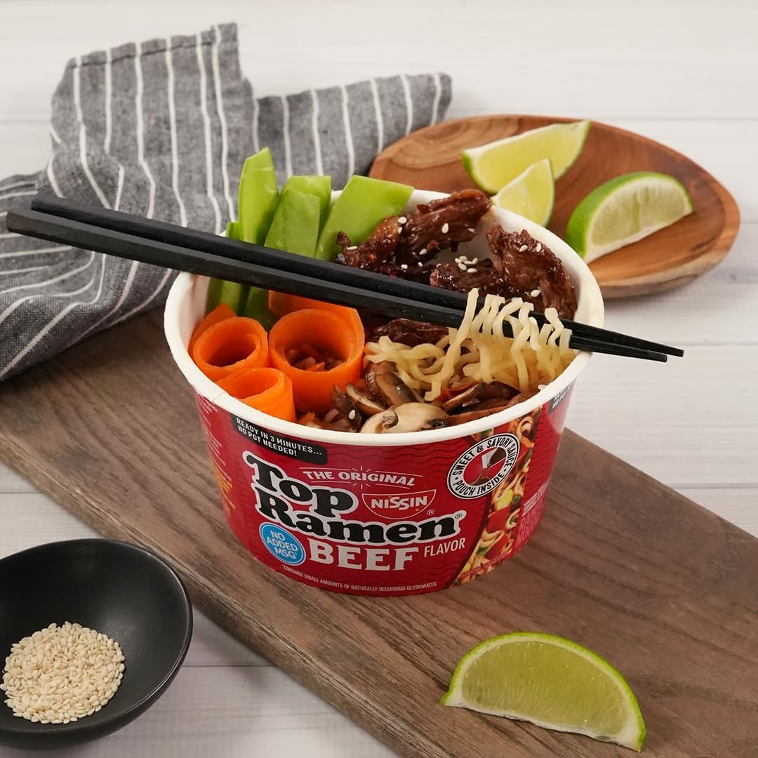 four available flavor profiles across the product line: chicken, beef, shrimp, soy sauce
