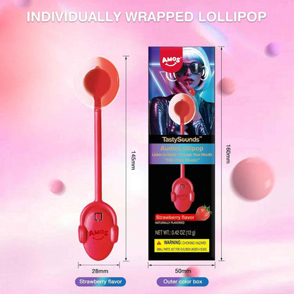 Amos Music Lollipop Candy – Romantic Valentine's Day Gift for Couples, Audio Singing Candy Novelty