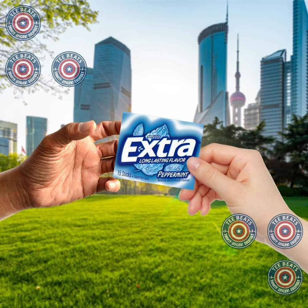 EXTRA Peppermint Sugar Free Chewing Gum Favorite Snack Care Package Gift for Teens