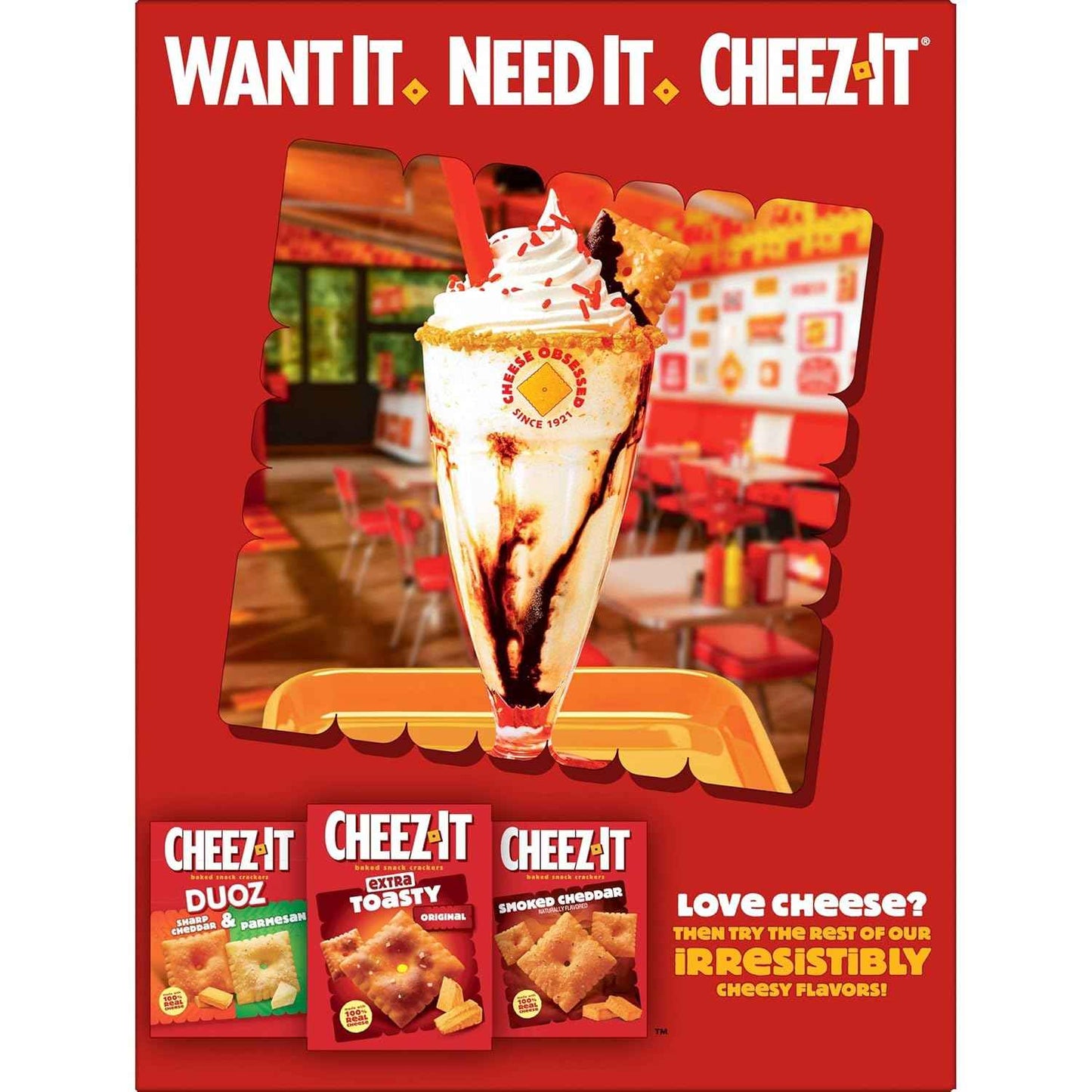 Cheez-It Snack Mix, On-the-Go Snack Box for Sports Events and Road Trips, Original, 17.8oz Box