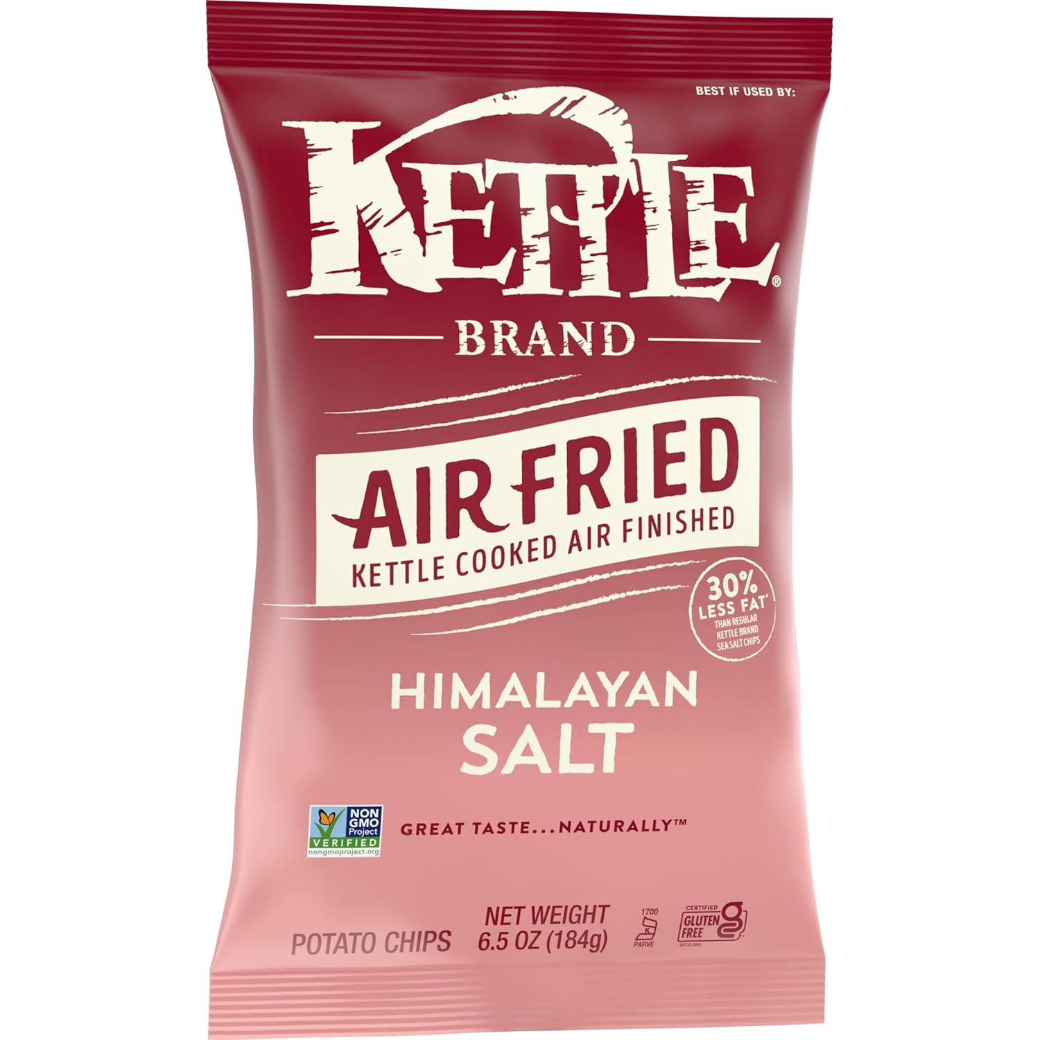 four flavor variants: sea salt & vinegar, jalapeño, himalayan salt, and air fried texas bbq