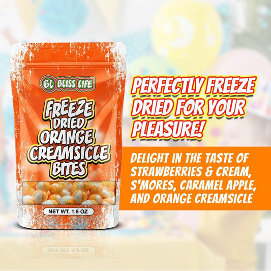 four-flavor variety line: orange creamsicle, strawberries & cream, caramel apple, and s'mores