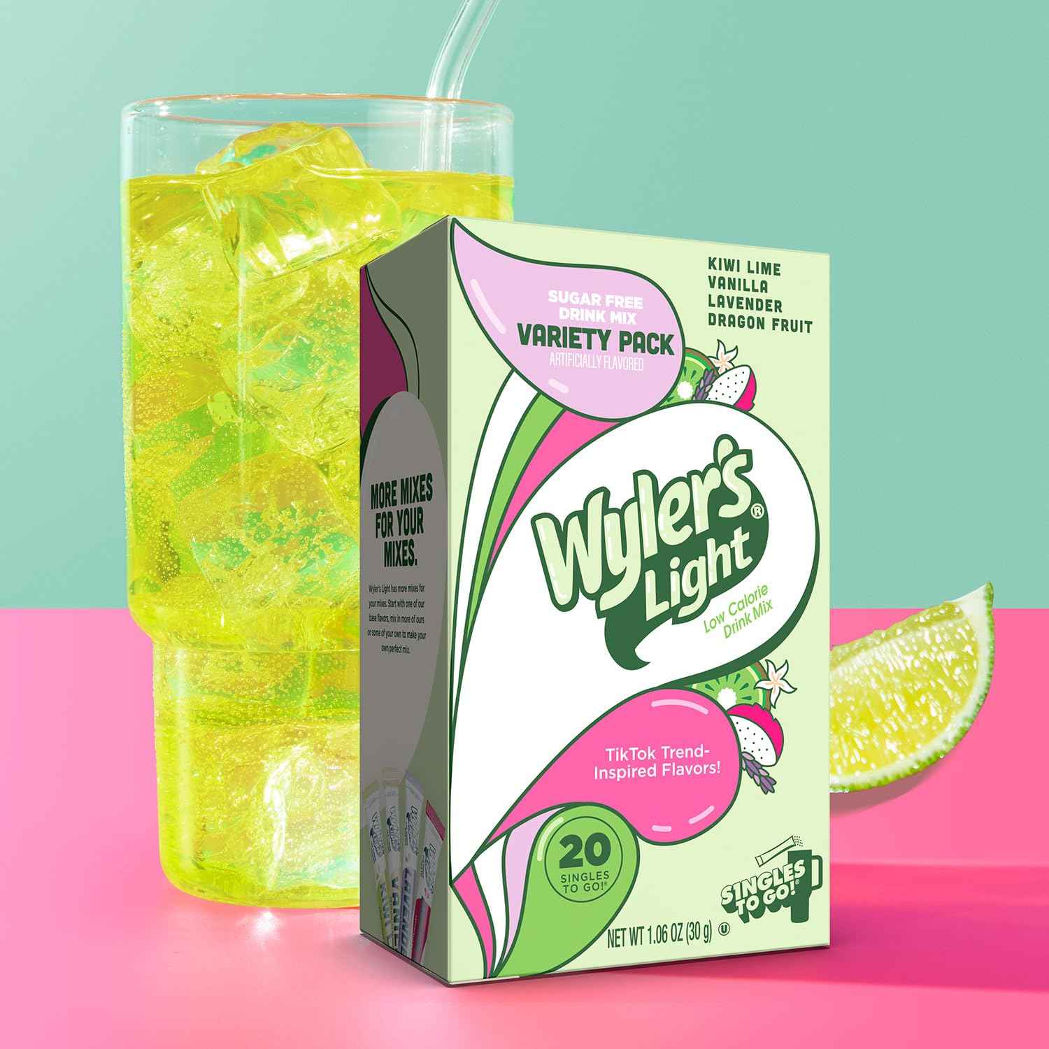 Wyler's Watertok Fun Flavors – Mindful Drinking Mix for Office Desk and Home Kitchen, Sugar-Free Singles